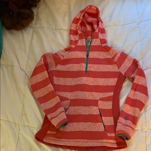 pink striped hoodie